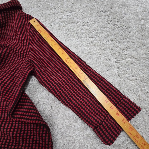 Habitat Sweater Womens Large Red‎ Black Long Sleeve Tunic Cowl Neck Stretch - Picture 11 of 12